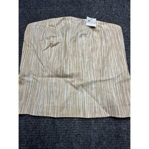 MAG‎ Strapless Top Womens 6 Woodgrain Print Spandex Tube Corset Bustier Ruched